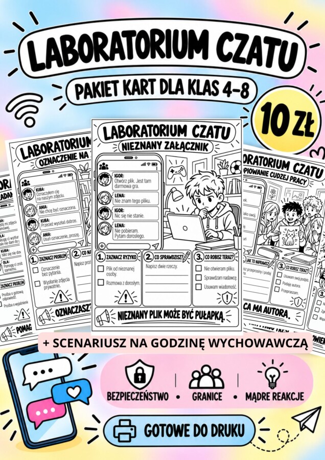 📱 LABORATORIUM CZATU – klasy 4–8📱