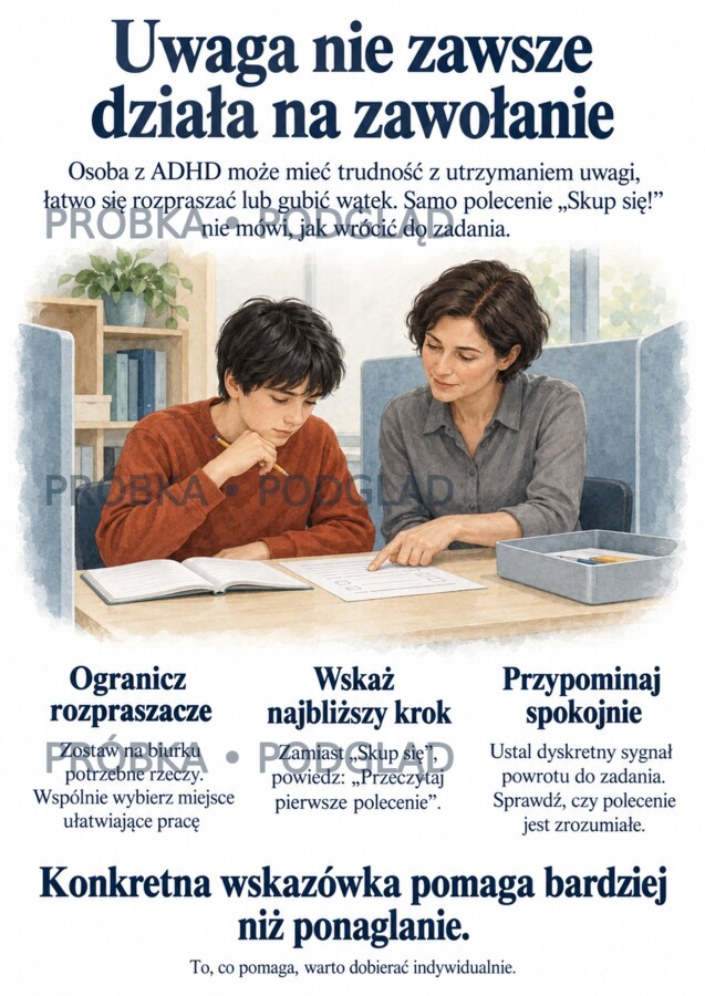 ADHD – Gazetka szkolna | 16 plansz A4