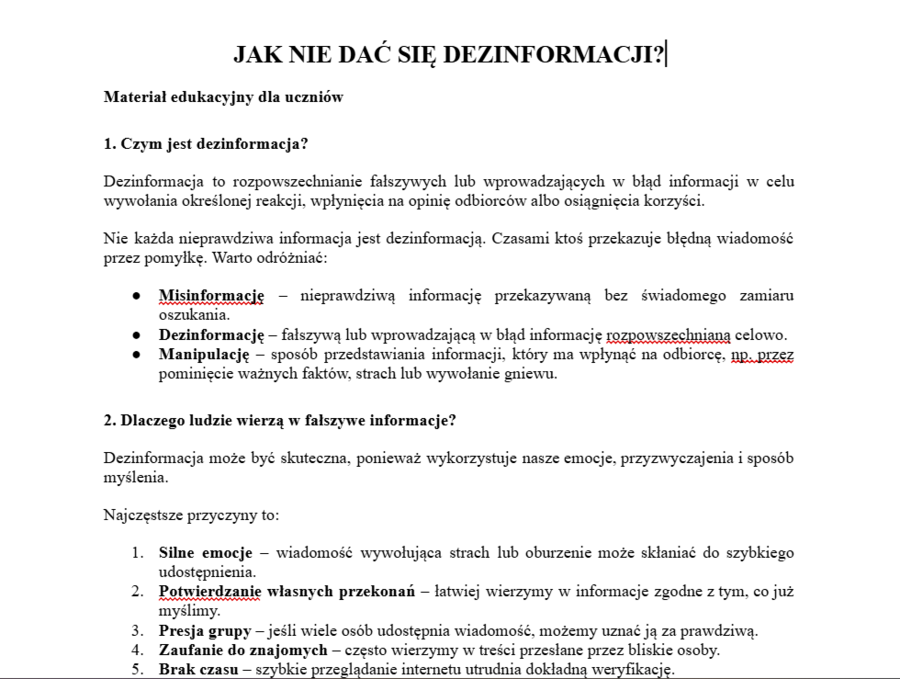 Jak nie dać się dezinformacji?