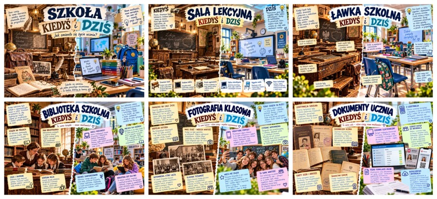 SZKOŁA KIEDYŚ I DZIŚ – gazetka edukacyjna