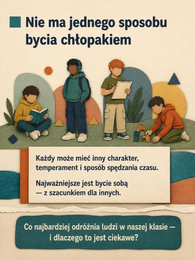 Dzień Chłopaka – Każdy ma własny sposób na bycie sobą | 14 plansz edukacyjnych