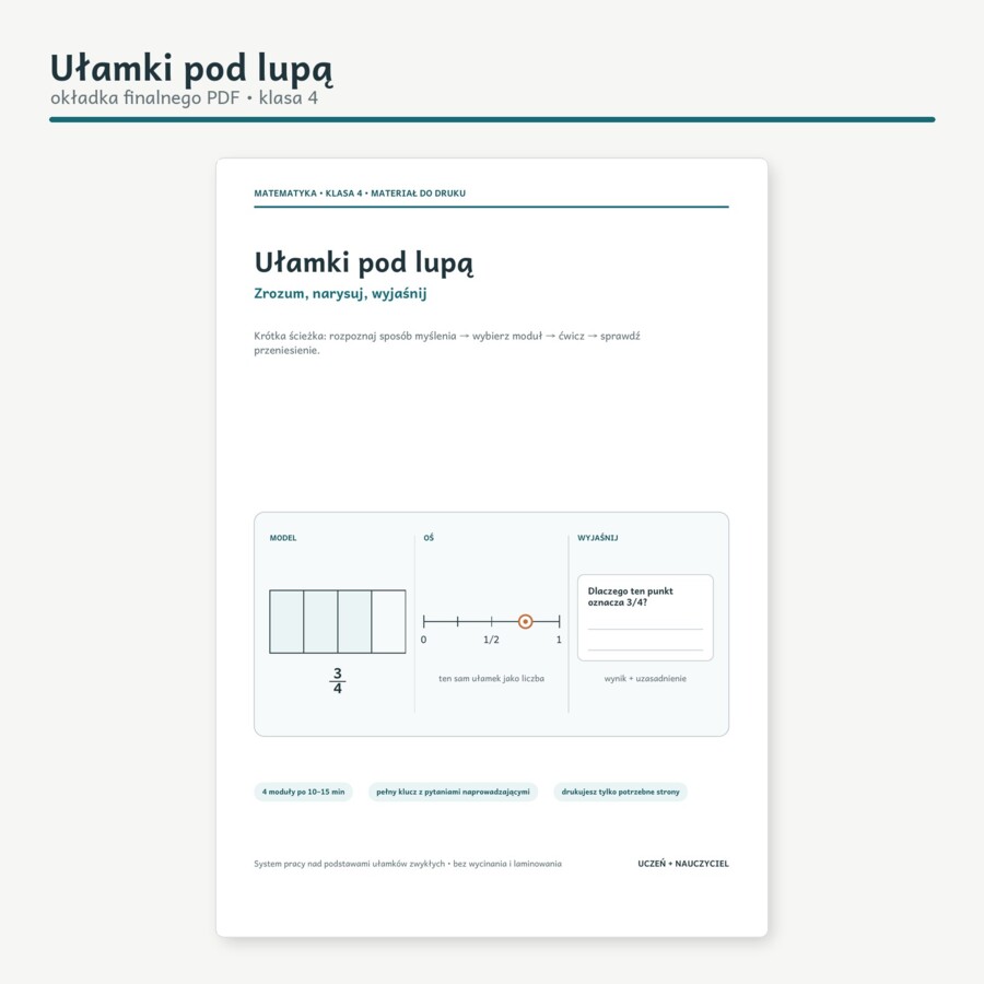 Ułamki pod lupą – Zrozum, narysuj, wyjaśnij | klasa 4 | PDF