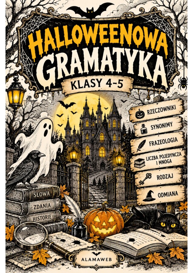 "Halloweenowa gramatyka" - zestaw ćwiczeń dla klas 4-5.