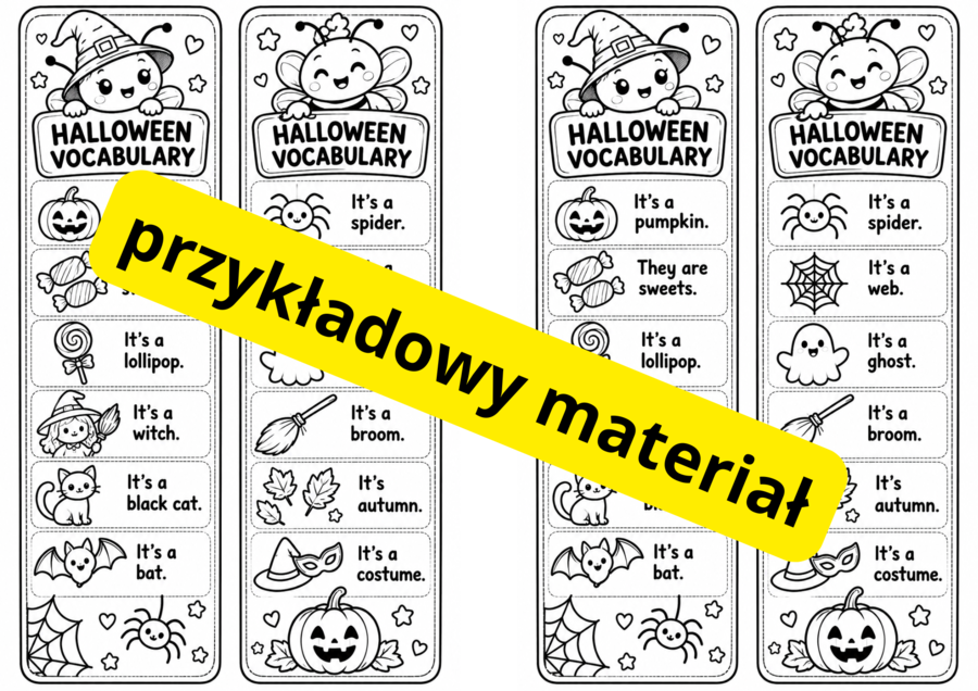 BEE BEST – HALLOWEEN ACTIVITY PACK - lapbook, printouts, handouts, rymowanka, wyliczanka, zakładka, pacynki paluszkowe,