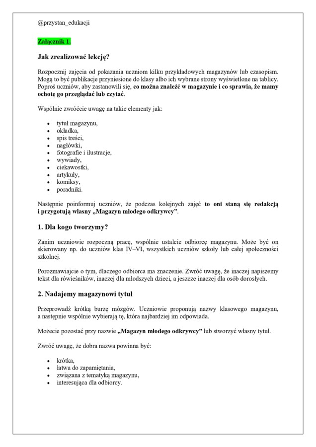 Innowacja pedagogiczna/polonistyczna  kl. 4–6 – Młodzi redaktorzy | 6 gotowych lekcji + karty pracy