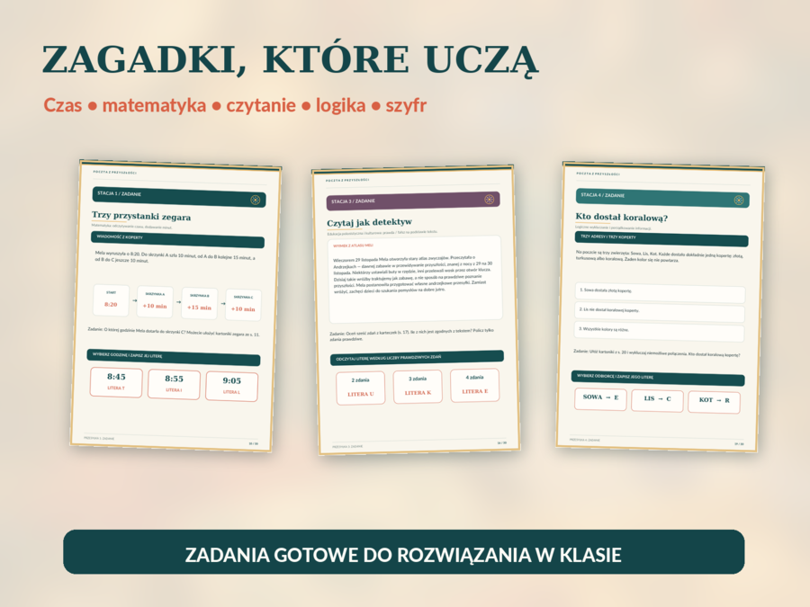 Andrzejkowa Poczta z Przyszłości – gra detektywistyczna, klasy 2–3