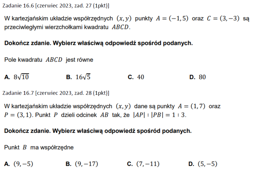 Przygotowanie do matury z matematyki - wszystkie 16 działów