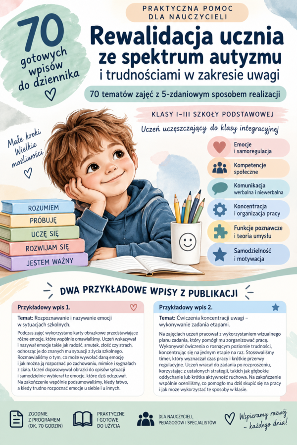 Rewalidacja ucznia z zespołem Aspergera- tematy wpisów do dziennika