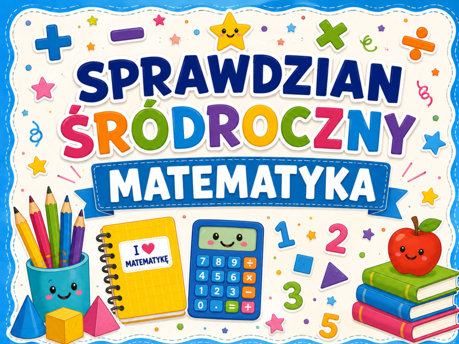 Karty pracy - sprawdzian śródroczny (matematyka)