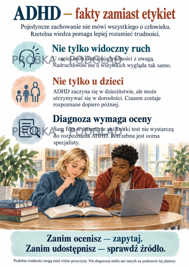 ADHD – Gazetka szkolna | 16 plansz A4