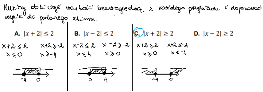 Przygotowanie do matury z matematyki - dział II, III, IV: Logarytmy, procenty, wartość bezwzględna Z ROZWIĄZANIAMI