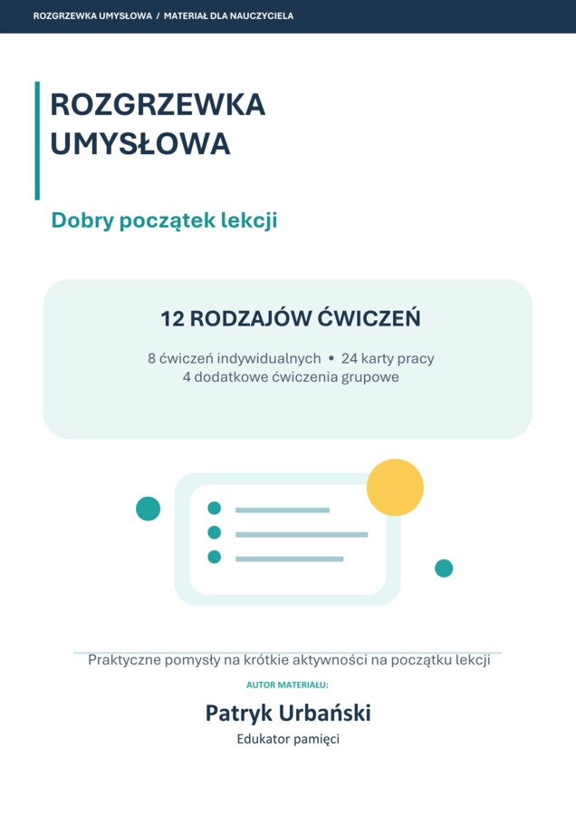 Rozgrzewka umysłowa – dobry początek lekcji