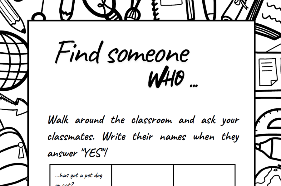 Find someone who...