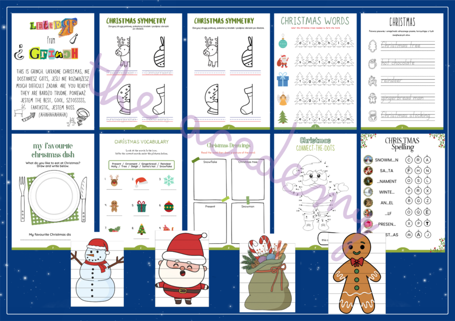 Świąteczny pakiet językowy – Christmas Vocabulary, Spelling & Fun