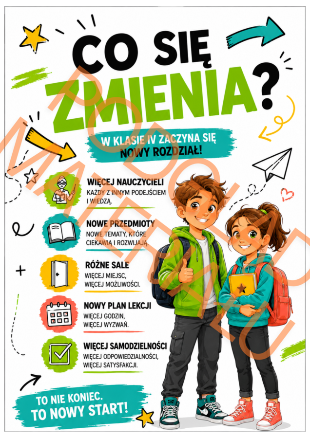 CZWARTA KLASA: MISJA – OGARNIAM ZMIANĘ! | gazetka + lekcja wychowawcza + adaptacja do klasy IV | 35 stron PDF