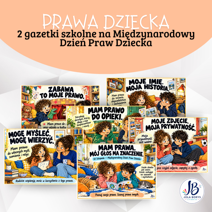 Prawa dziecka – 2 gazetki szkolne na Międzynarodowy Dzień Praw Dziecka – 40 plansz PDF