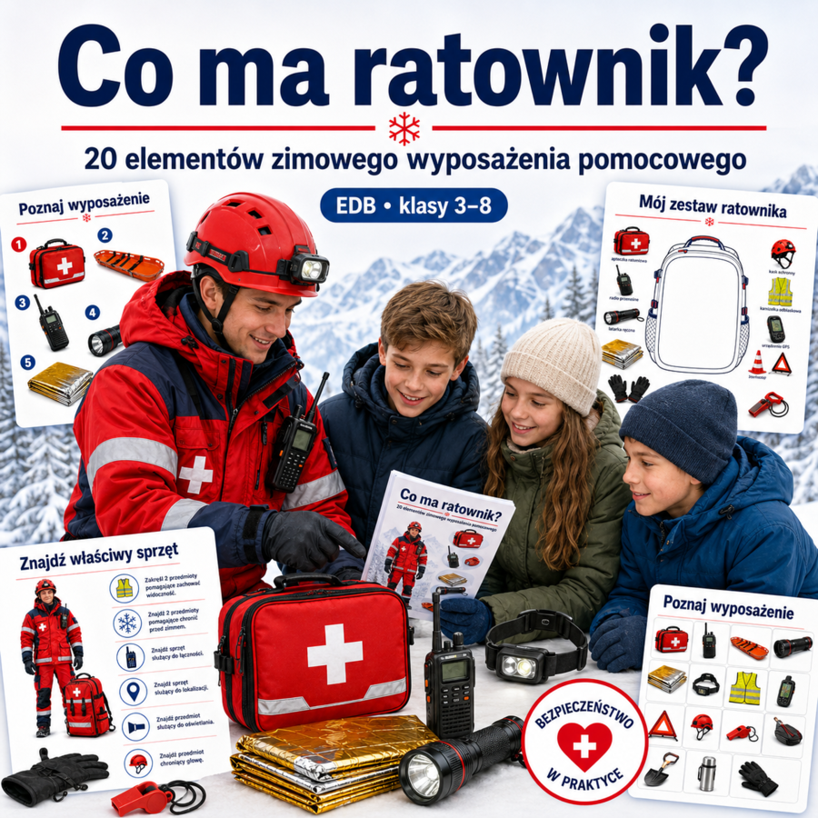 Co ma ratownik? — 20 elementów zimowego wyposażenia pomocowego