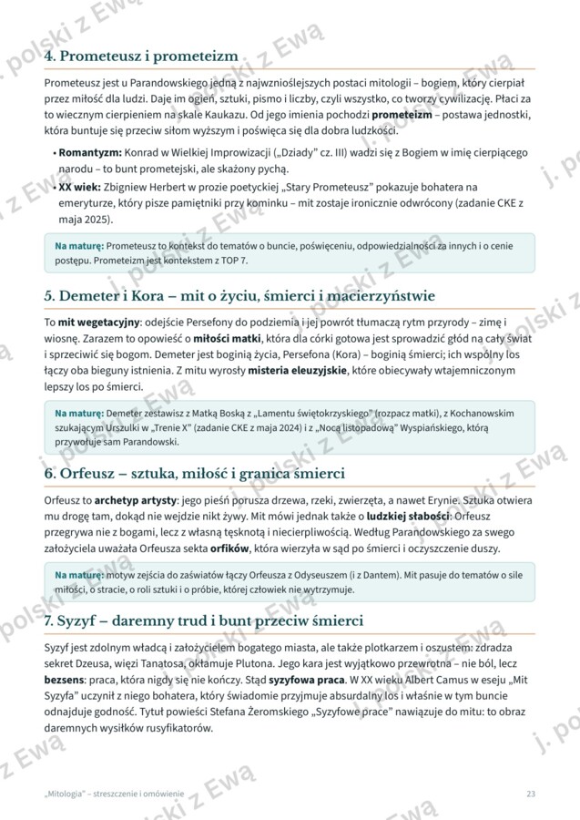 Mitologia Greków - kompletne kompendium na maturę