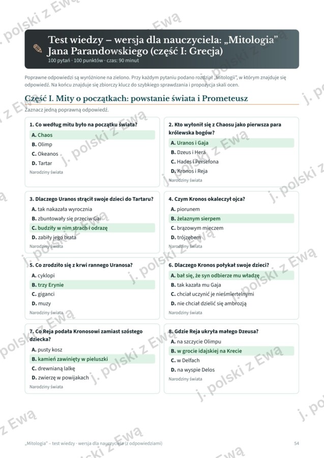 Mitologia Greków - kompletne kompendium na maturę