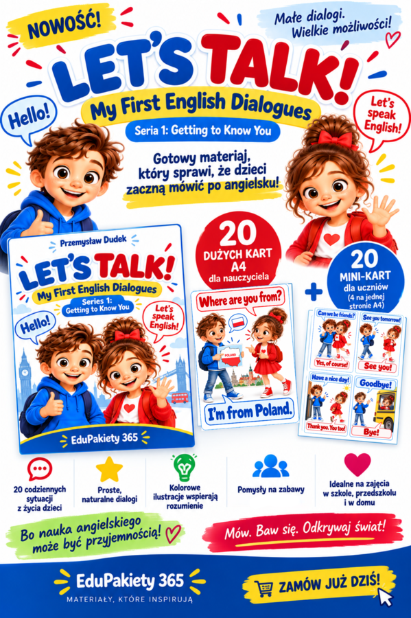 LET’S TALK! – My First English Dialogues – Seria 1: Getting to Know You