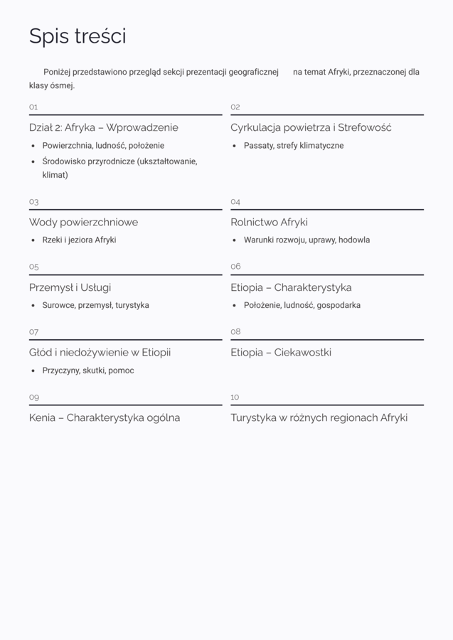 Geografia Klasa 8: Afryka – Kompleksowe Notatki i Kartkówki (Planeta Nowa)