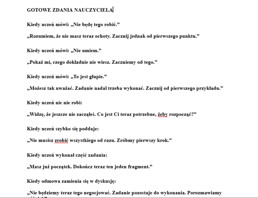 CO ZROBIĆ, GDY UCZEŃ NIE CHCE PRACOWAĆ