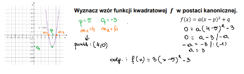 Przygotowanie do matury z matematyki - dział VII: Funkcja kwadratowa Z ROZWIĄZANIAMI
