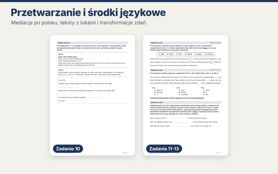Egzamin ósmoklasisty z angielskiego E801, arkusz próbny