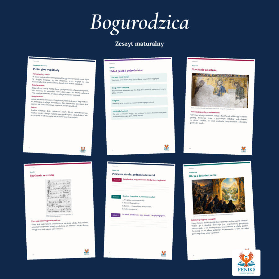Bogurodzica | Zeszyt maturalny: szczegółowe omówienie, 36 zadań i klucz odpowiedzi