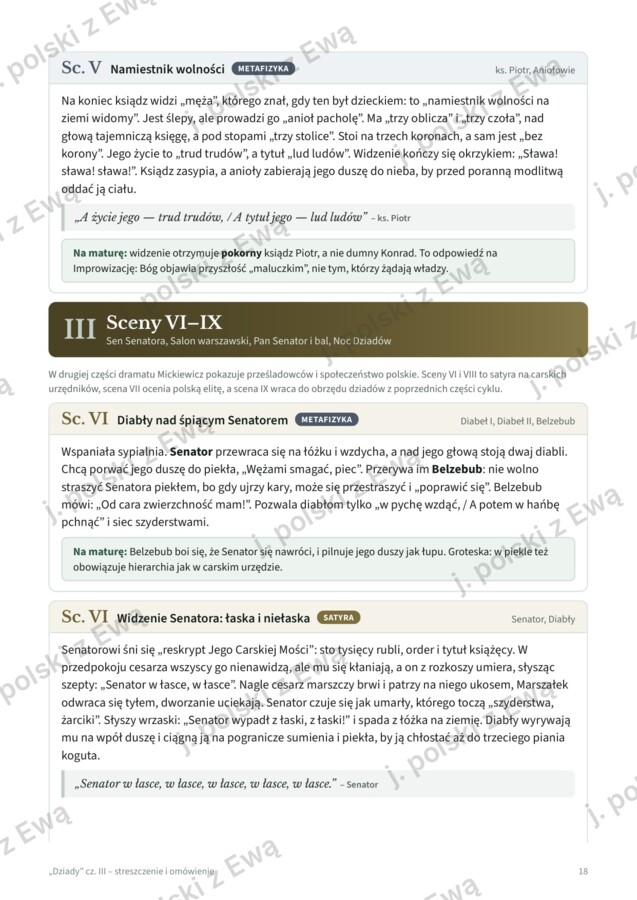 Dziady III - kompletne kompendium wiedzy na maturę