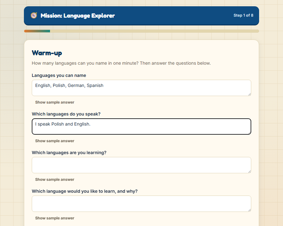 Mission: Language Explorer, na Europejski Dzień Języków