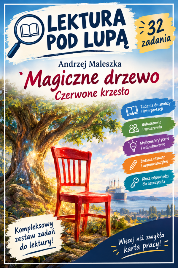 LEKTURA POD LUPĄ.  Andrzej Maleszka – „Magiczne drzewo. Czerwone krzesło”