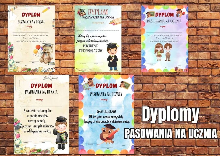 Dyplom pasowanie na ucznia