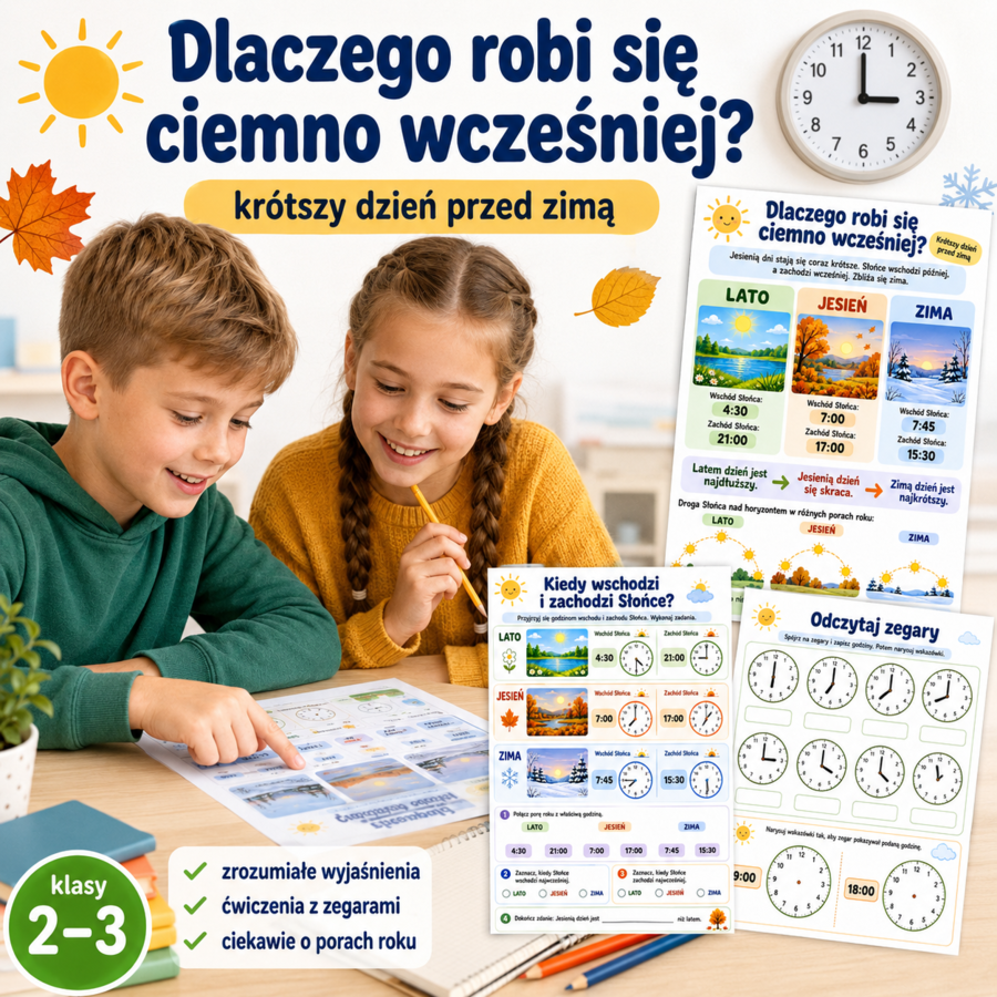 Dlaczego robi się ciemno wcześniej? – krótszy dzień przed zimą