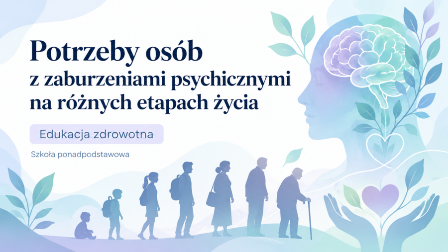 Potrzeby osób z zaburzeniami psychicznymi na różnych etapach życia – prezentacja | edukacja zdrowotna
