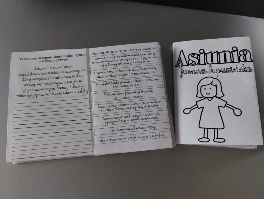 Asiunia- lapbook +miniksiążeczka