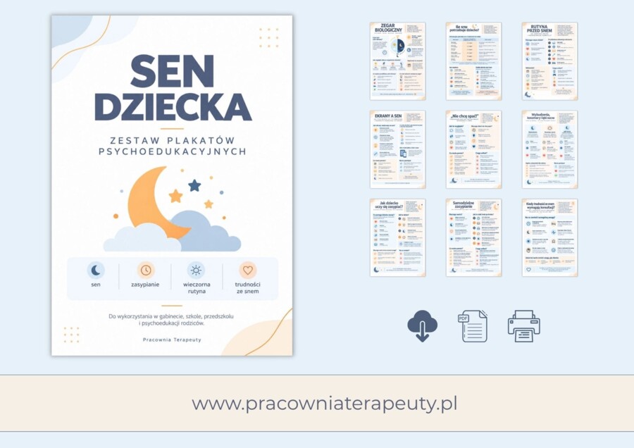 Sen dziecka – plakaty psychoedukacyjne
