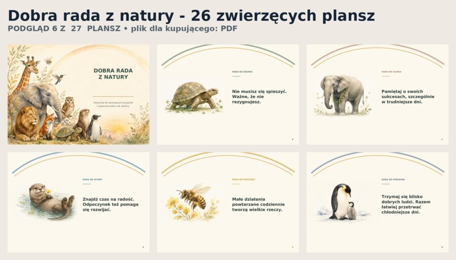 Dobra rada z natury - 26 zwierzęcych plansz
