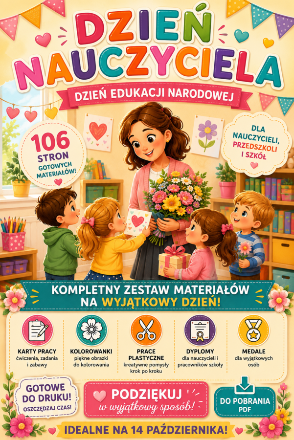 Dzień Nauczyciela – MEGA PAKIET 106 stron