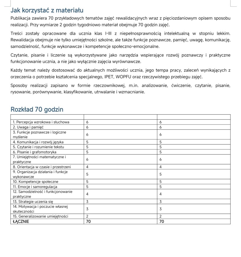 Rewalidacja ucznia z niepełnosprawnością intelektualną w stopniu lekkim •kl. 1-3• wpisy do dziennika