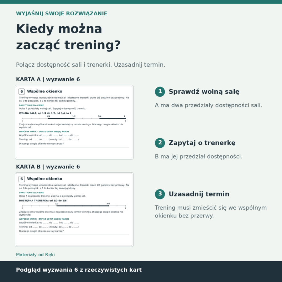 Ułamki w duecie - zadania w parach z kartami A/B, klasy 5-6