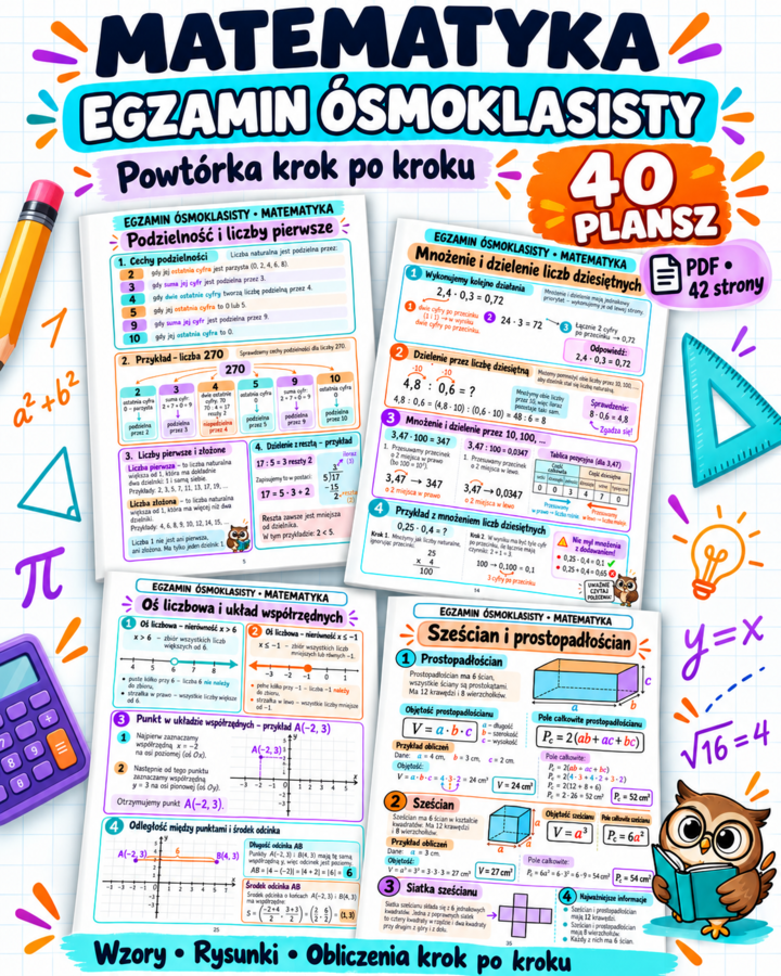 Egzamin ósmoklasisty - wzory i najważniejsze informacje