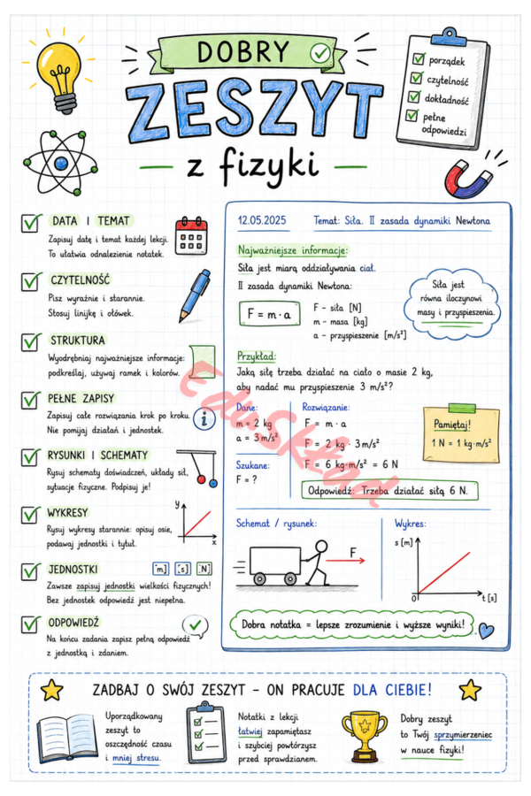 ⚡ Zadbaj o zeszyt – Fizyka
