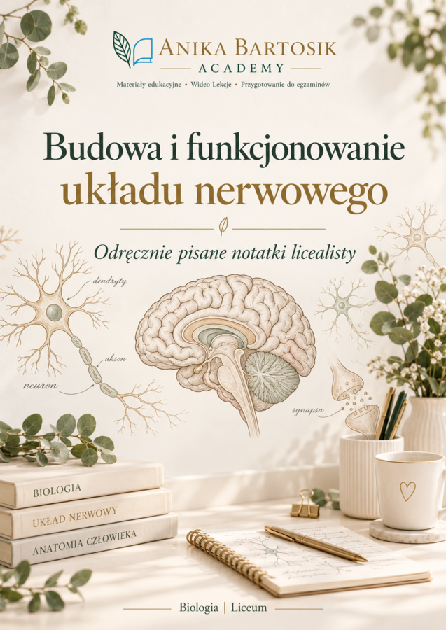 Budowa i funkcjonowanie układu nerwowego – odręczne notatki licealisty | Biologia