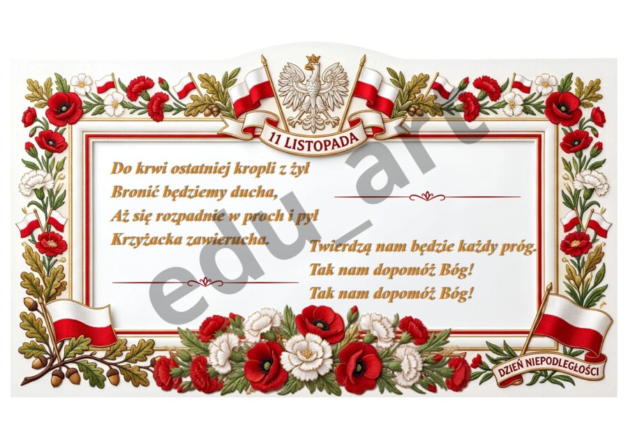 „Rota” – Kompletna Gazetka Edukacyjna na 11 Listopada (Formaty A3 i A4 + Plakat Centralny 60x40 cm)
