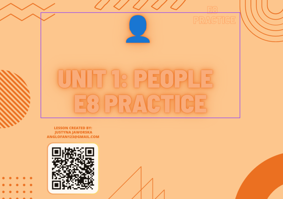 E8 Unit 1 – Człowiek | Vocabulary, Grammar, Reading & Speaking