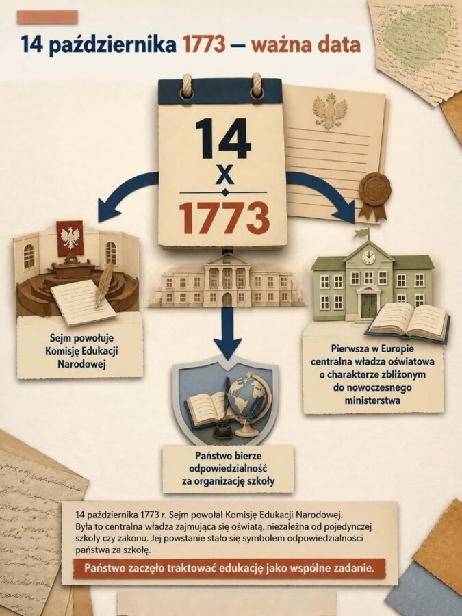 Dzień Edukacji Narodowej – historia polskiej edukacji od 1773 do dziś - gazetka edukacyjna