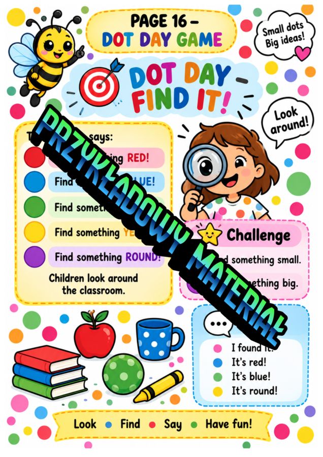 Dot Day - Bee Best - activity book - karty pracy - handouts - printouts