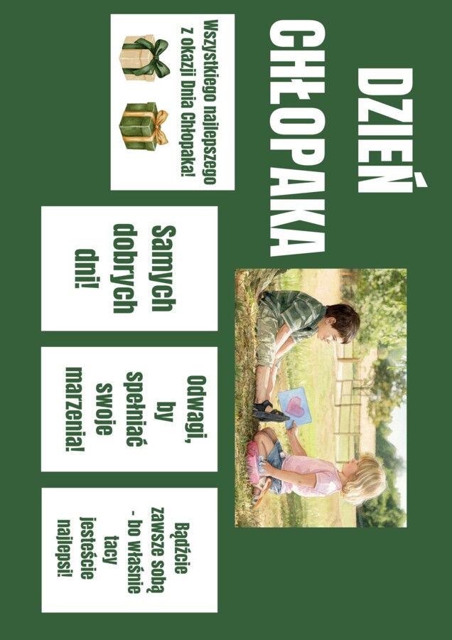 Gazetka szkolna na Dzień Chłopaka