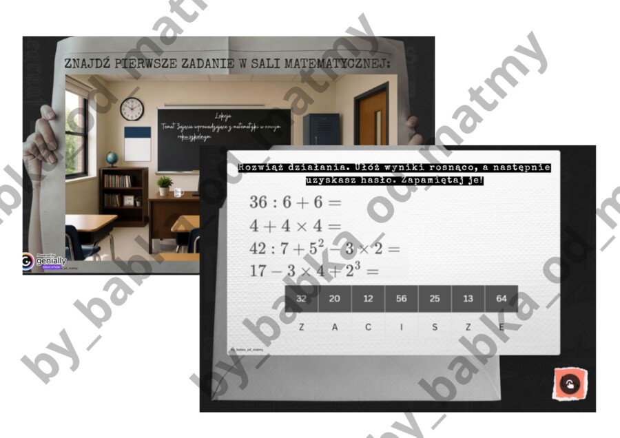 Tajemnica sali matematycznej - ESCAPE ROOM ONLINE!